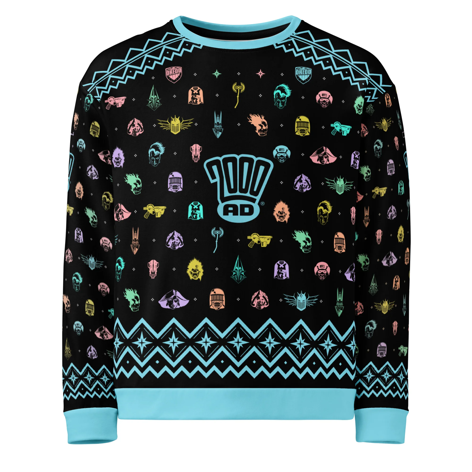 2000 AD Christmas Jumper Black