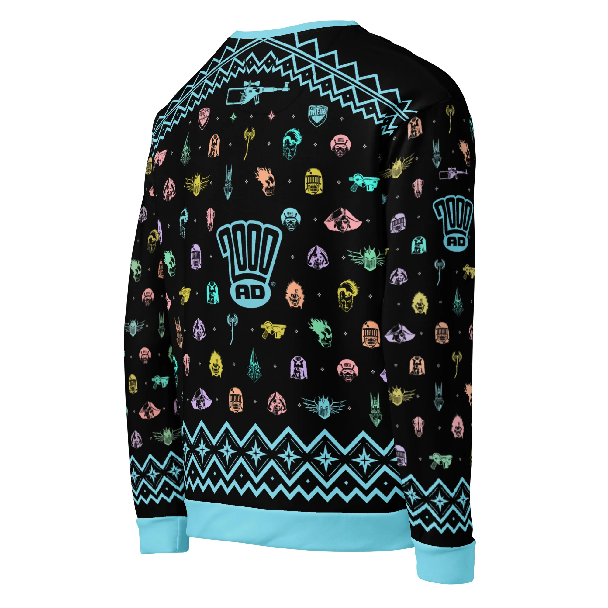 2000 AD Christmas Jumper Black - Image 4