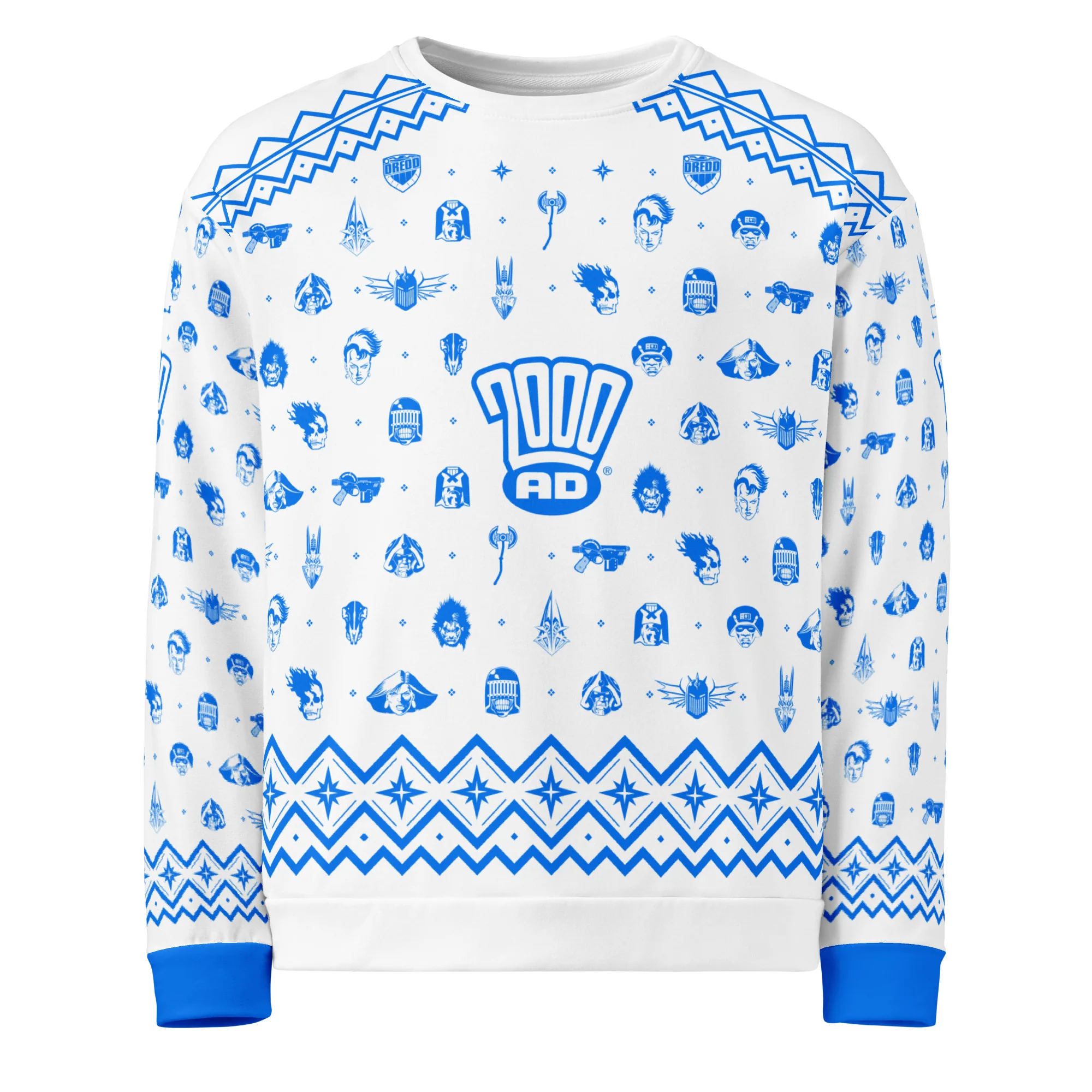 2000 AD Christmas Jumper Blue