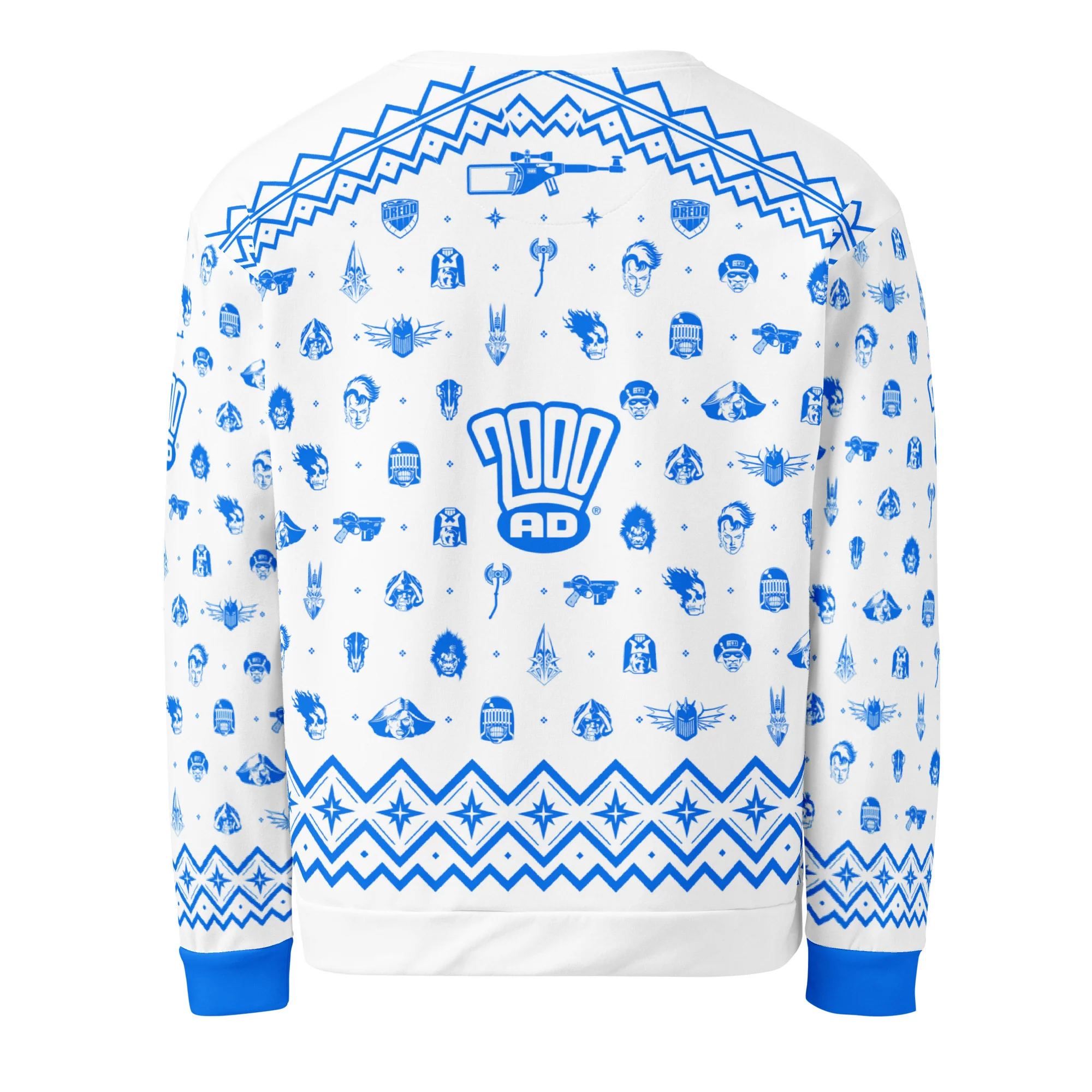 2000 AD Christmas Jumper Blue - Image 2