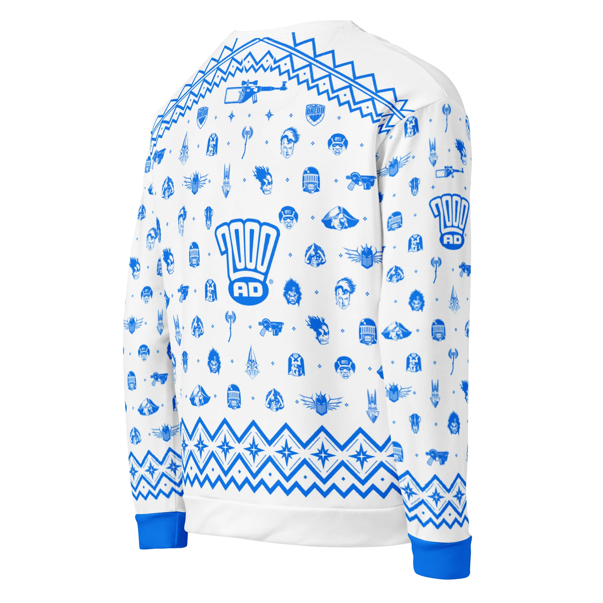 2000 AD Christmas Jumper Blue - Image 4