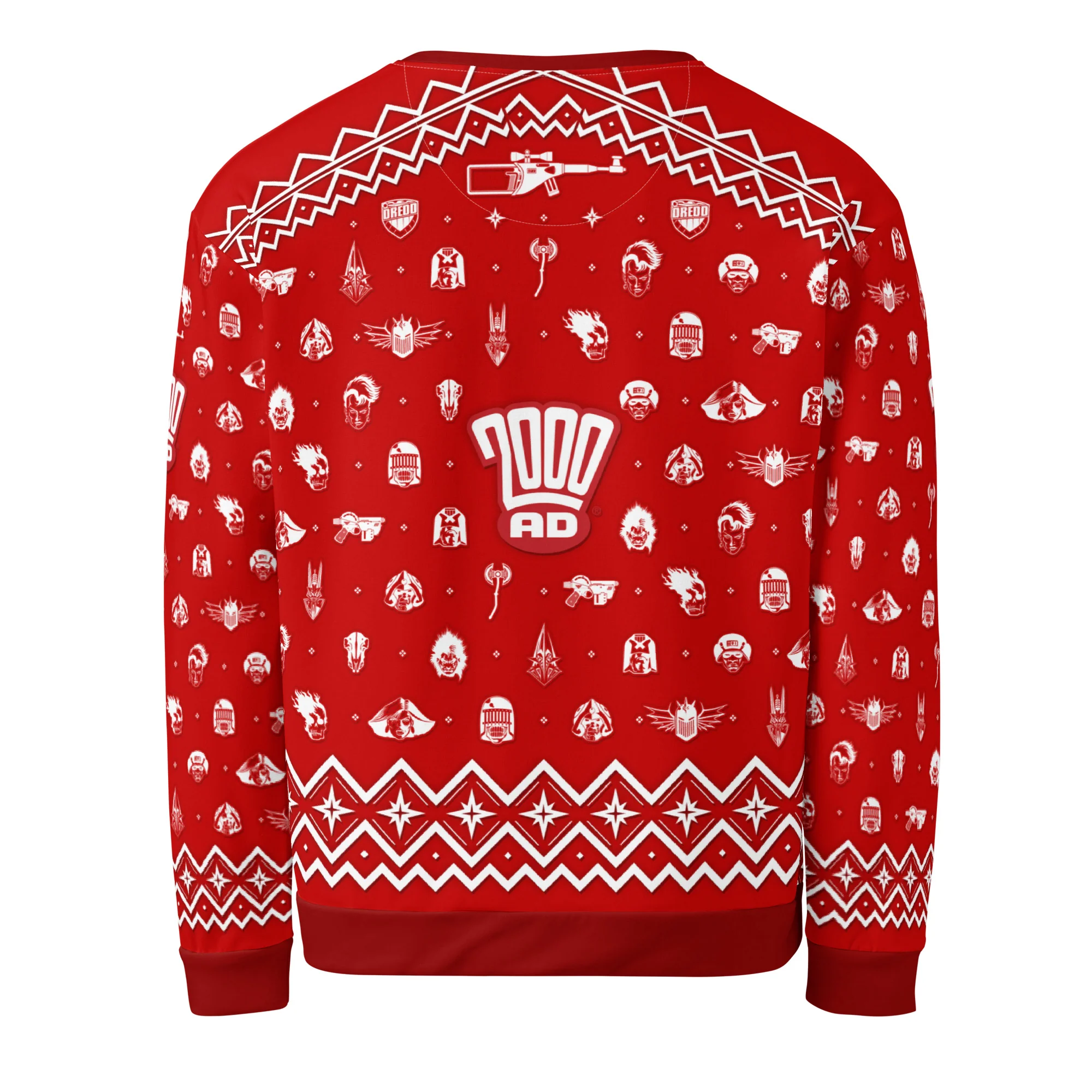 2000 AD Christmas Jumper Red - Image 2