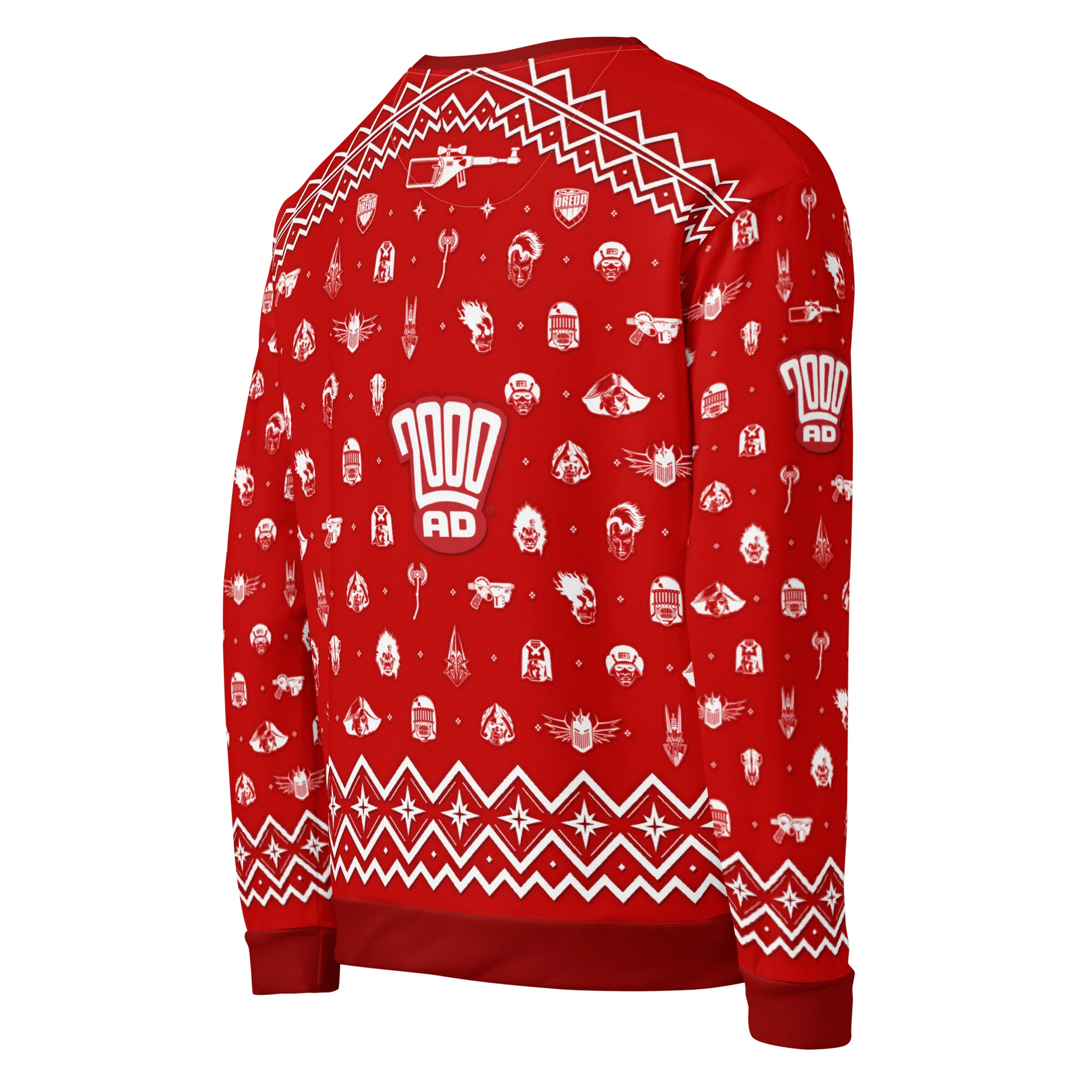 2000 AD Christmas Jumper Red - Image 4