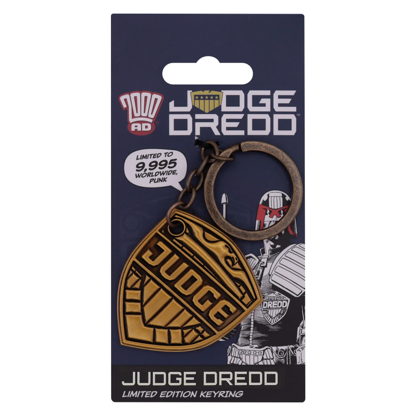 2000 AD Judge Dredd Badge Keyring