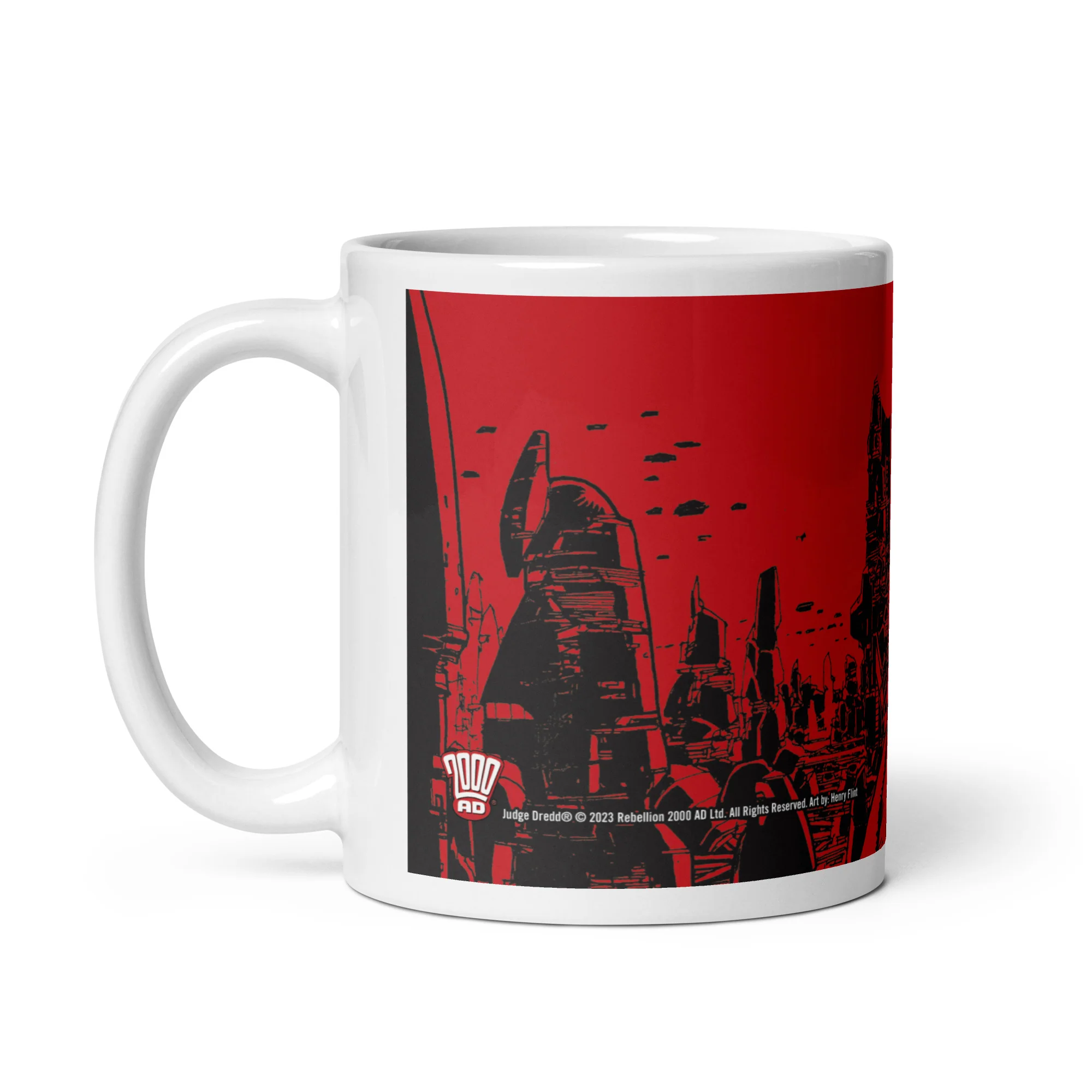 2000 AD Judge Dredd by Flint Mug - Image 4