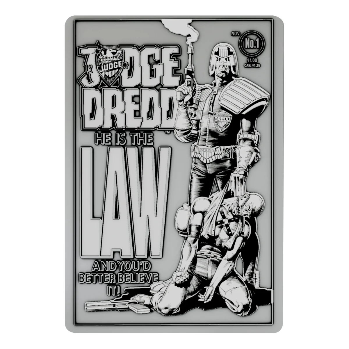 2000 AD Judge Dredd Comic Book Cover Ingot - Image 2