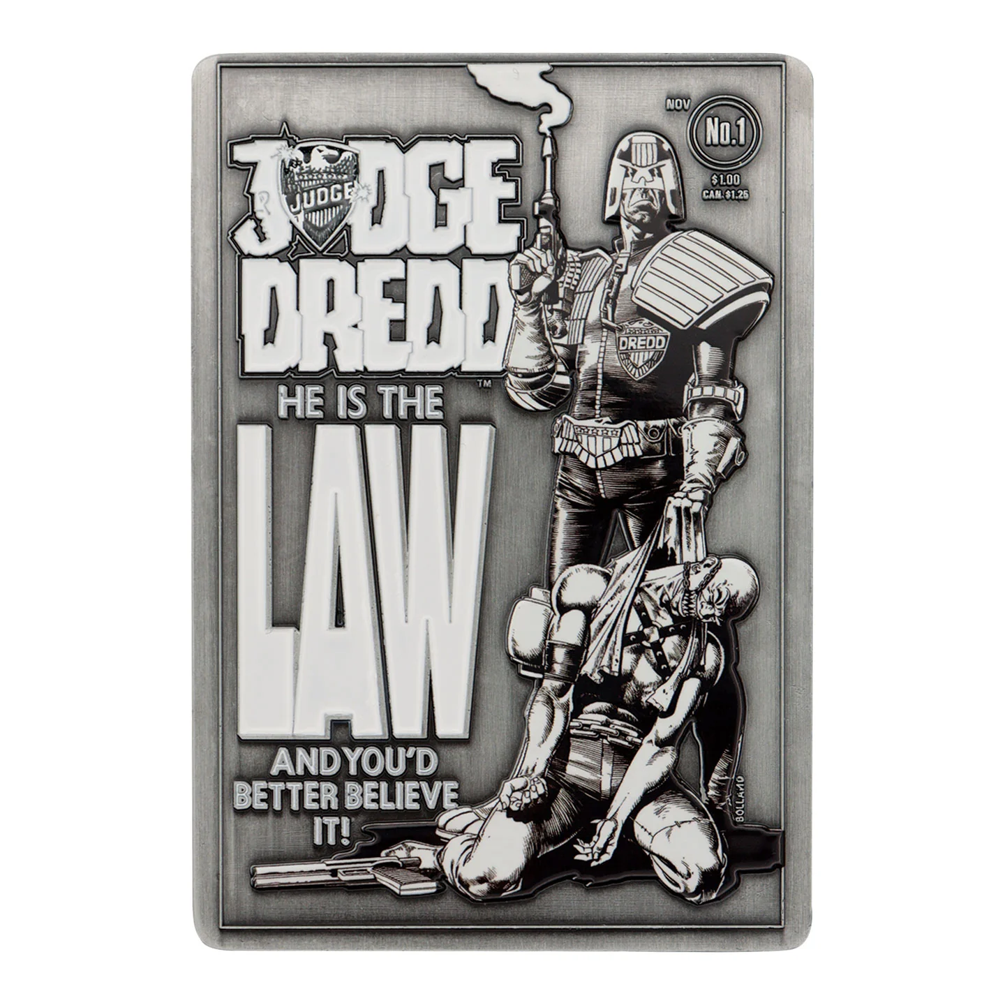 2000 AD Judge Dredd Comic Book Cover Ingot - Image 4