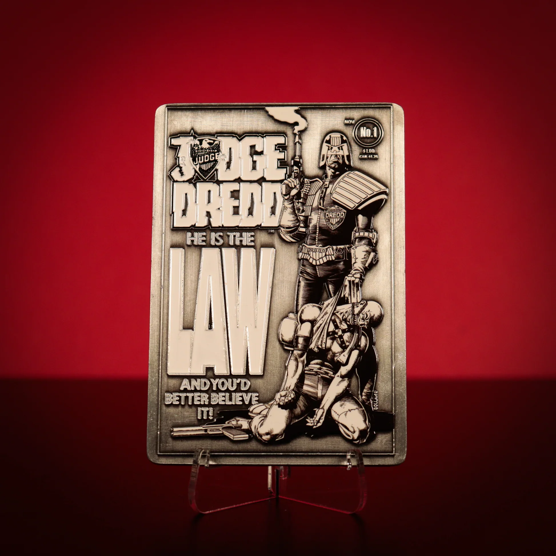2000 AD Judge Dredd Comic Book Cover Ingot - Image 5