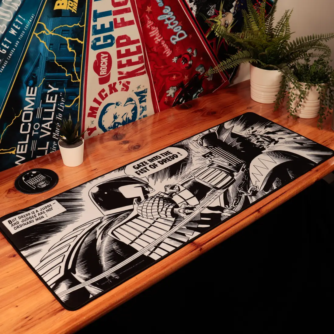 2000 AD Judge Dredd XL Desk Pad and Coaster Set - Image 3