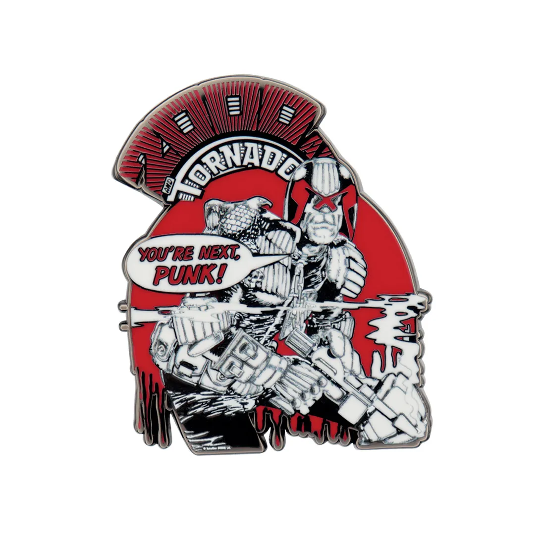 2000 AD Judge Dredd You’re Next Punk Pin Badge - Image 5