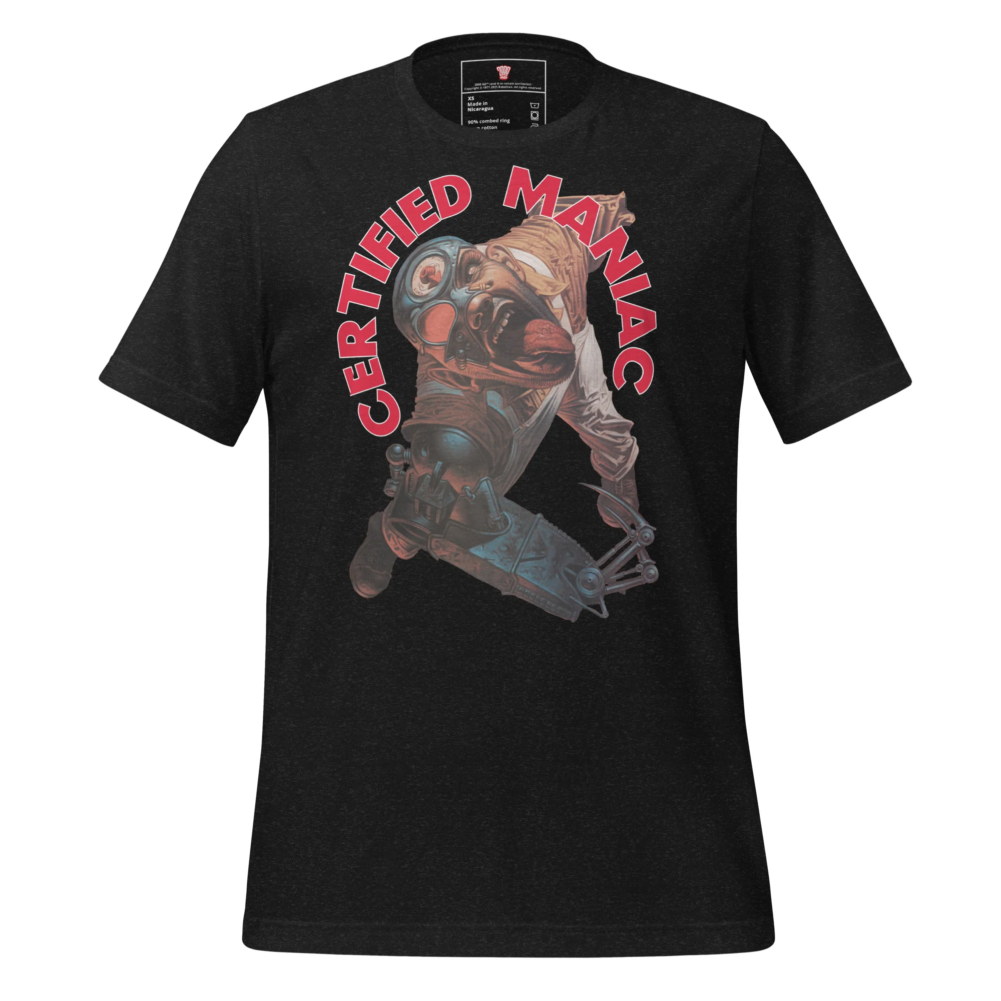 2000 AD Mean Machine Certified Maniac T-Shirt