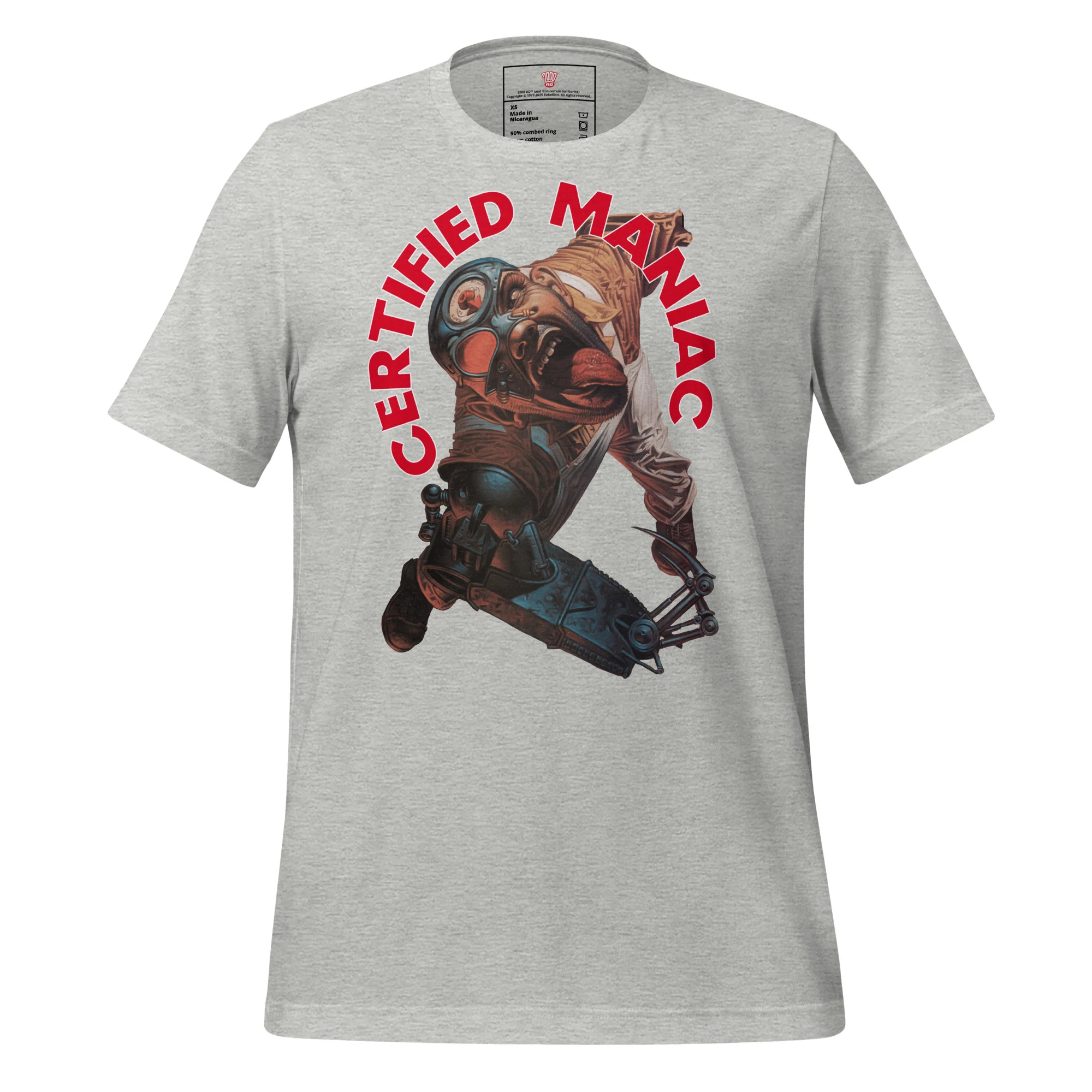 2000 AD Mean Machine Certified Maniac T-Shirt - Image 2
