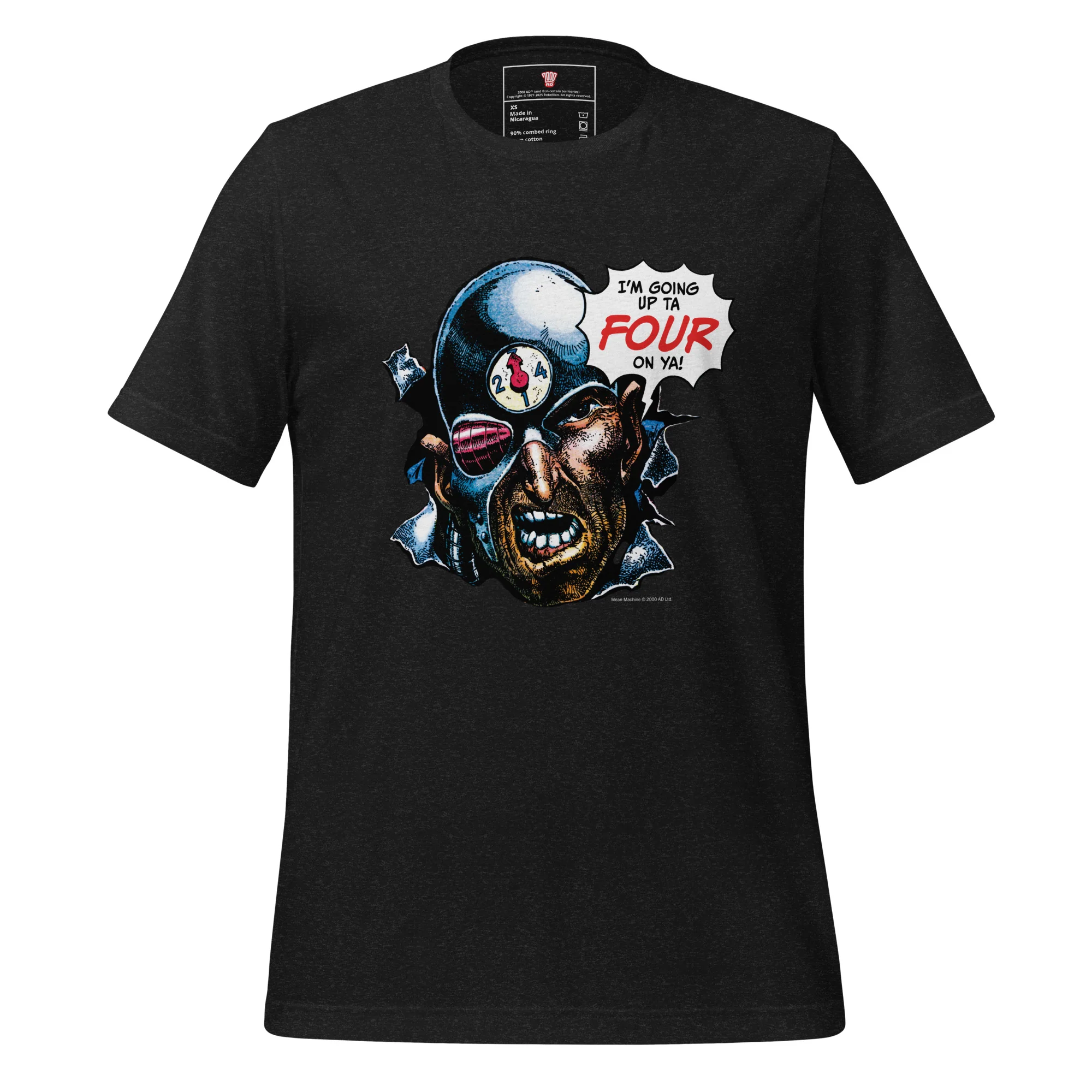 2000 AD Mean Machine 'Four on ya' T-Shirt - Image 2