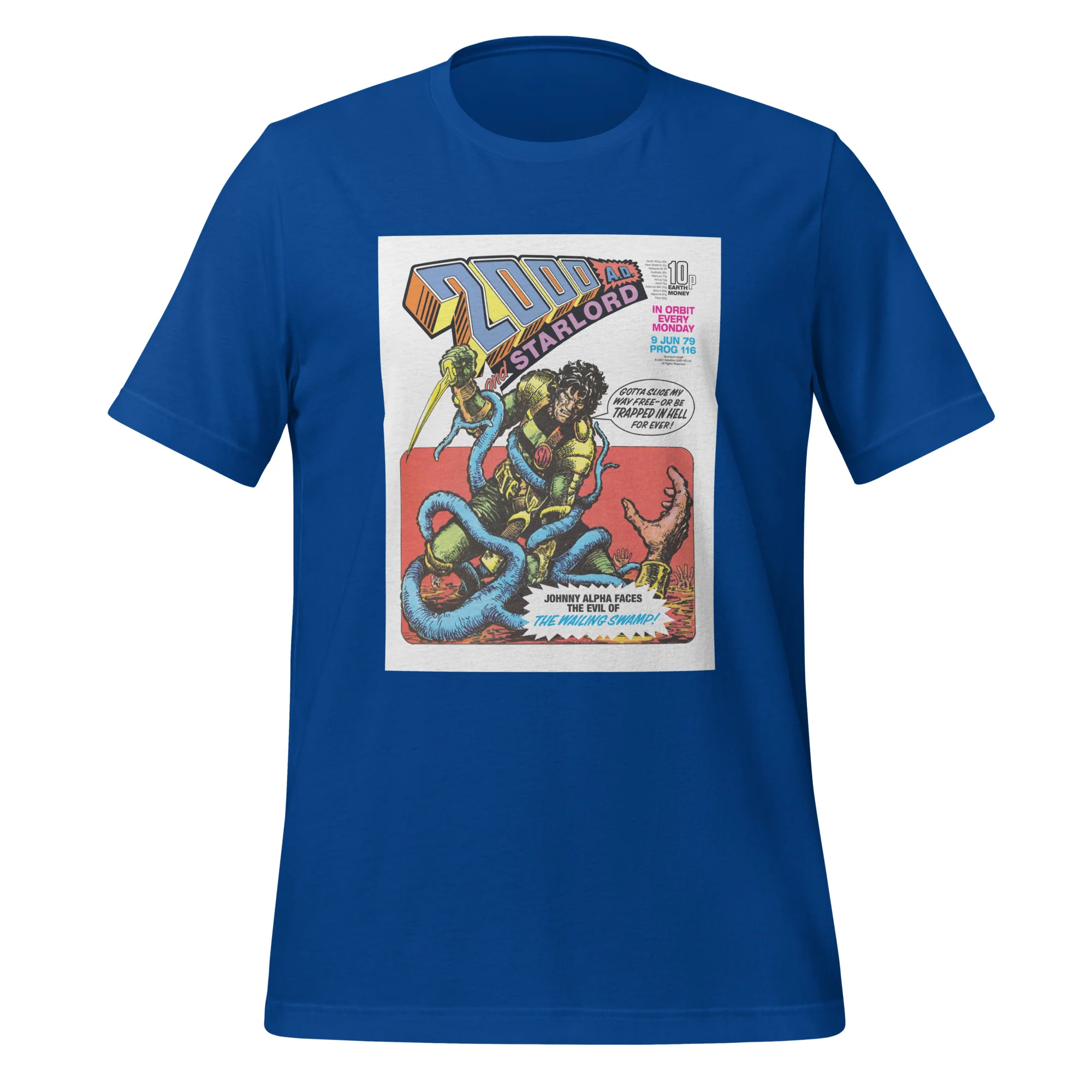2000 AD Prog 116 The Wailing Swamp! T-Shirt - Image 2