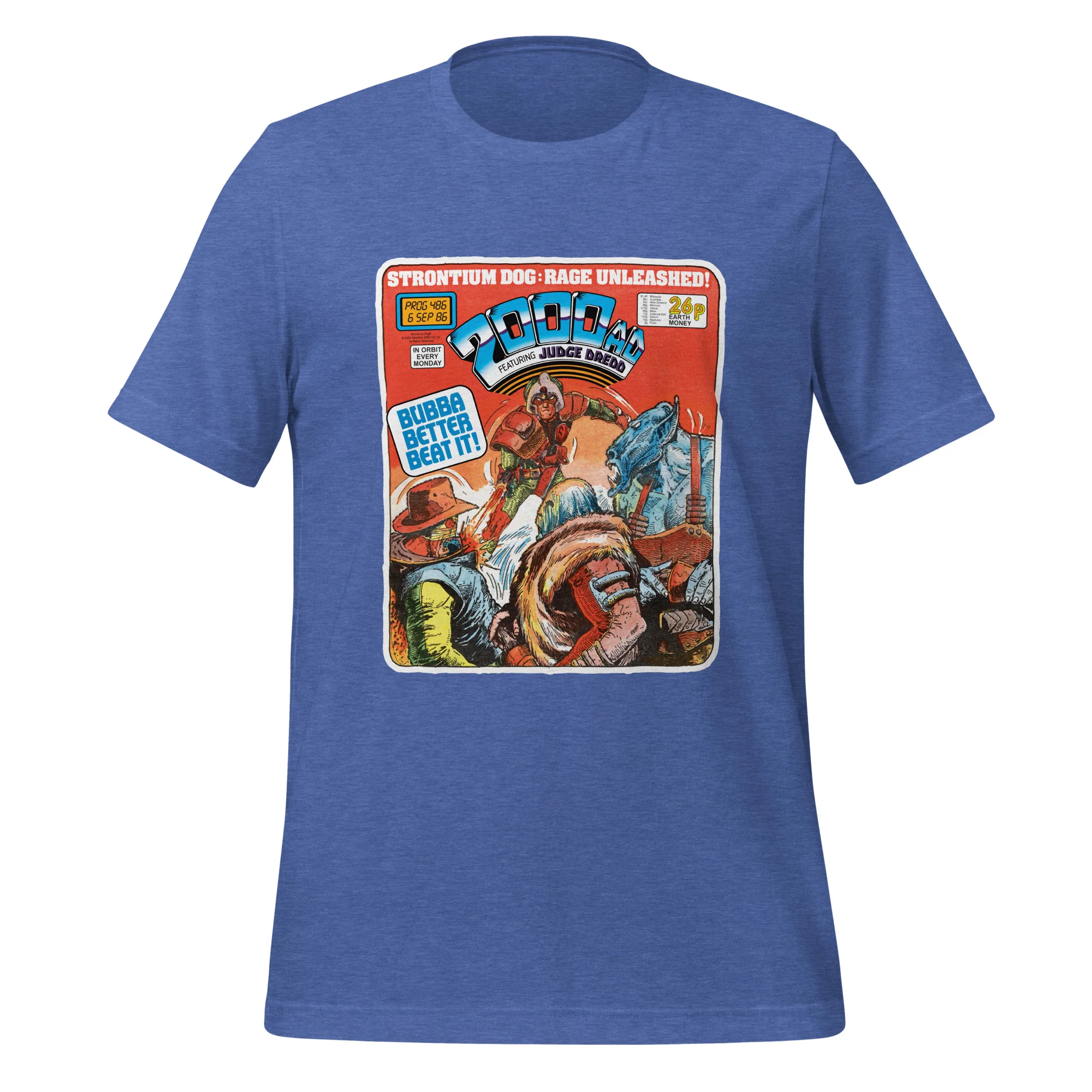 2000 AD Prog 486 T-Shirt: Bubba Better Beat It! - Image 2