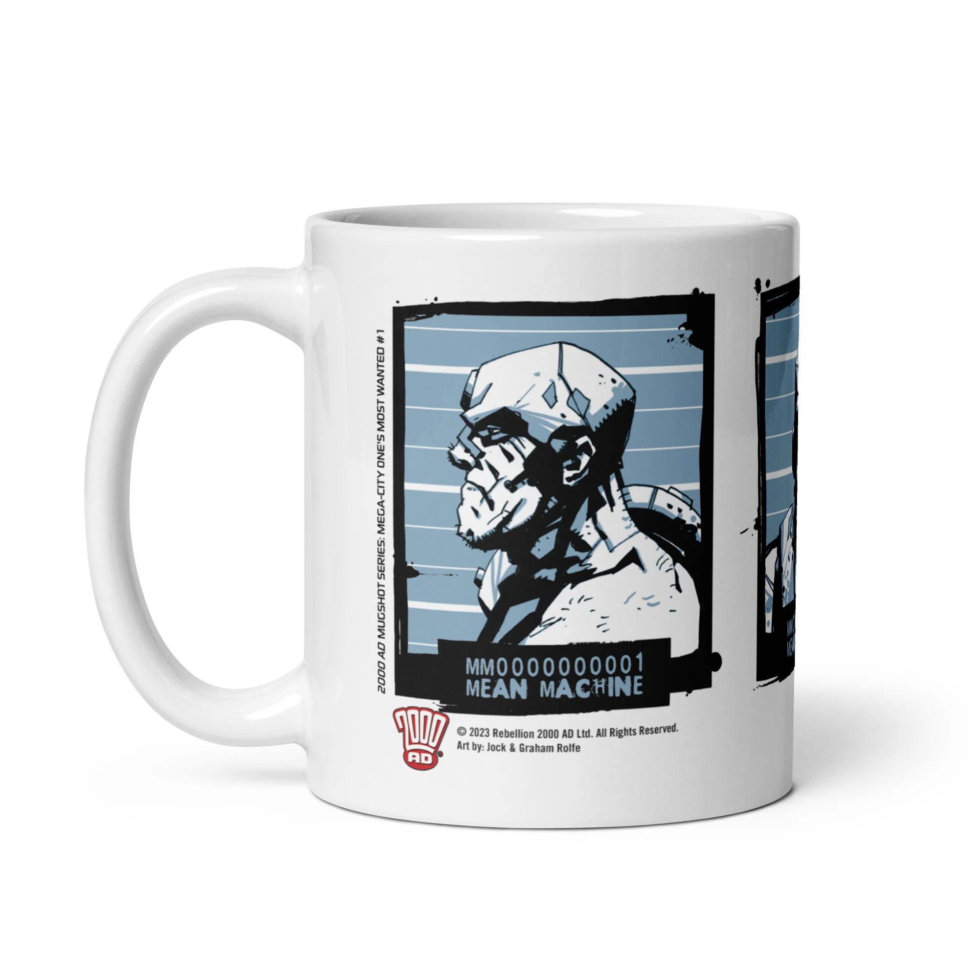 2000 AD Wanted Mean Machine Mug - Image 4