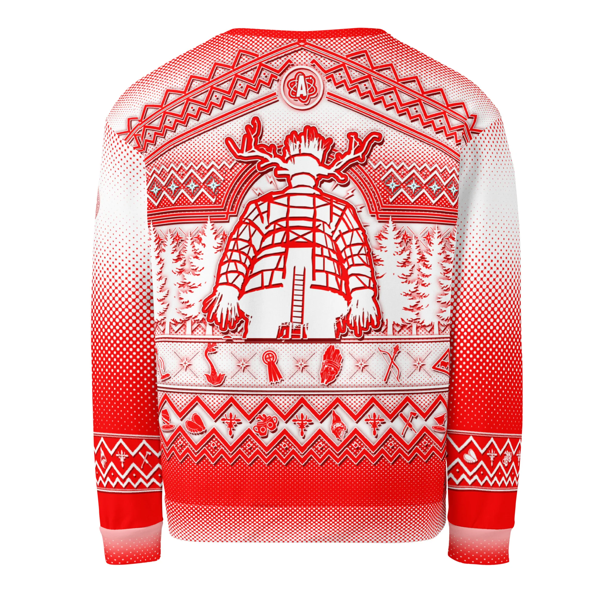 Atomfall Christmas Jumper Red - Image 2