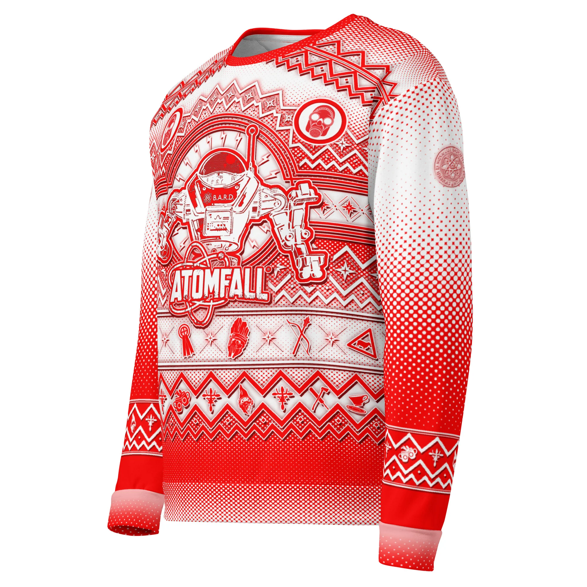 Atomfall Christmas Jumper Red - Image 3