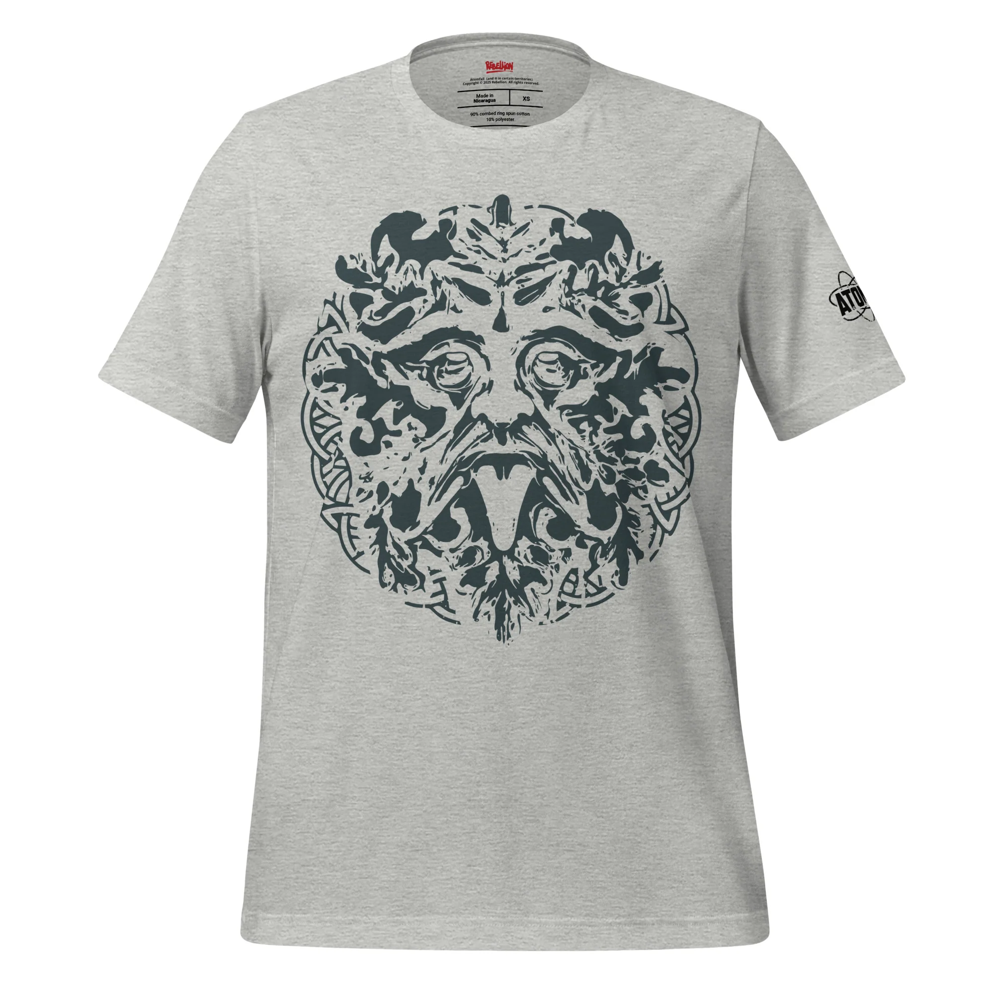 Atomfall Mask Greenman Face T-shirt (Light) - Image 2