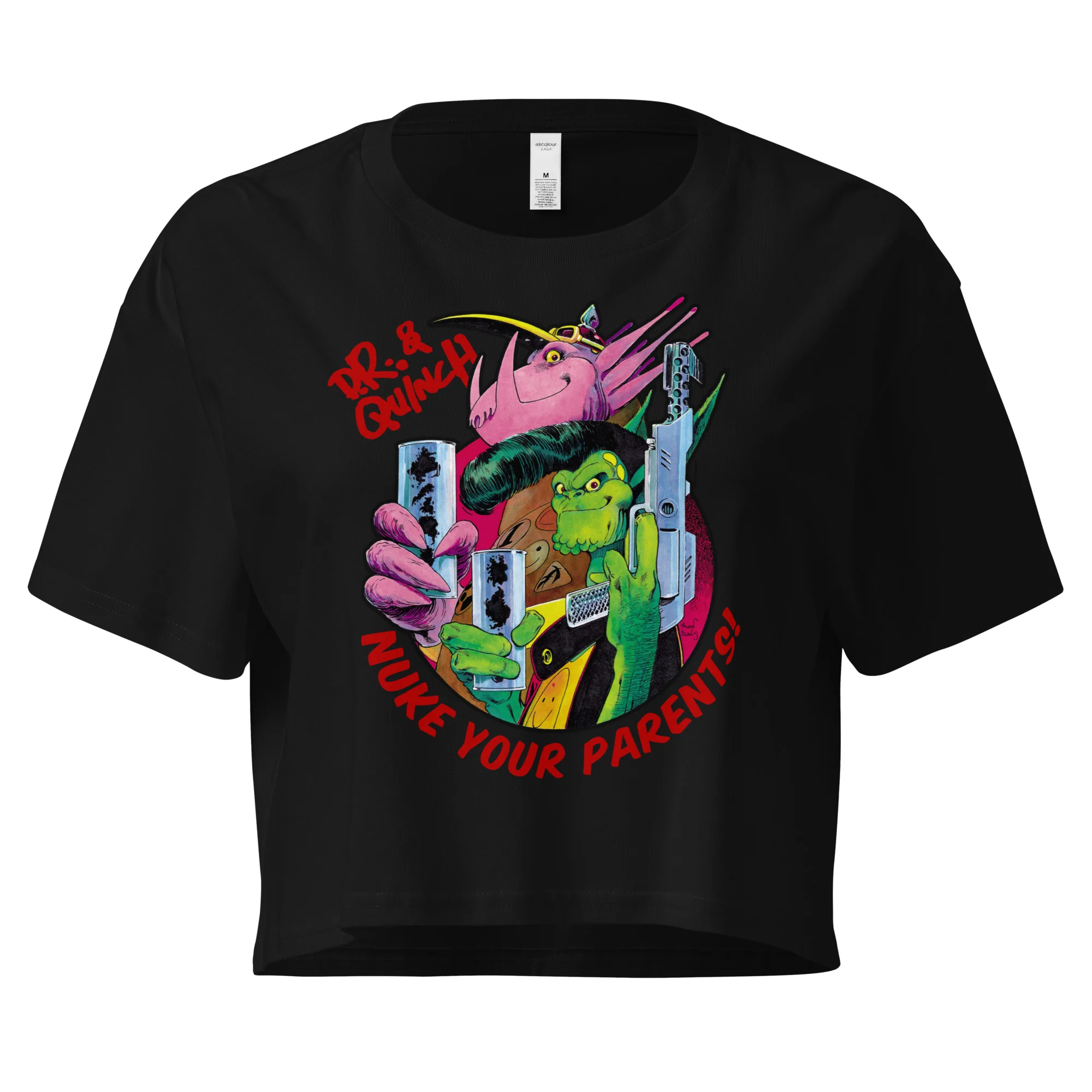 Dr Quinch NUKE YOUR PARENTS Women’s Crop Top - Image 2