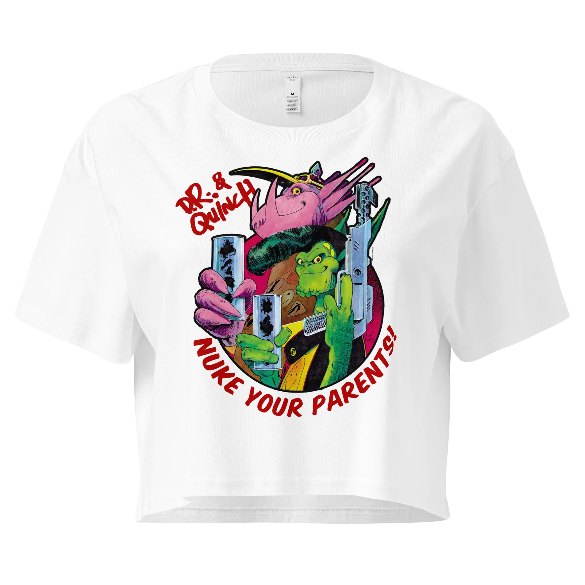 Dr Quinch NUKE YOUR PARENTS Women’s Crop Top - Image 3