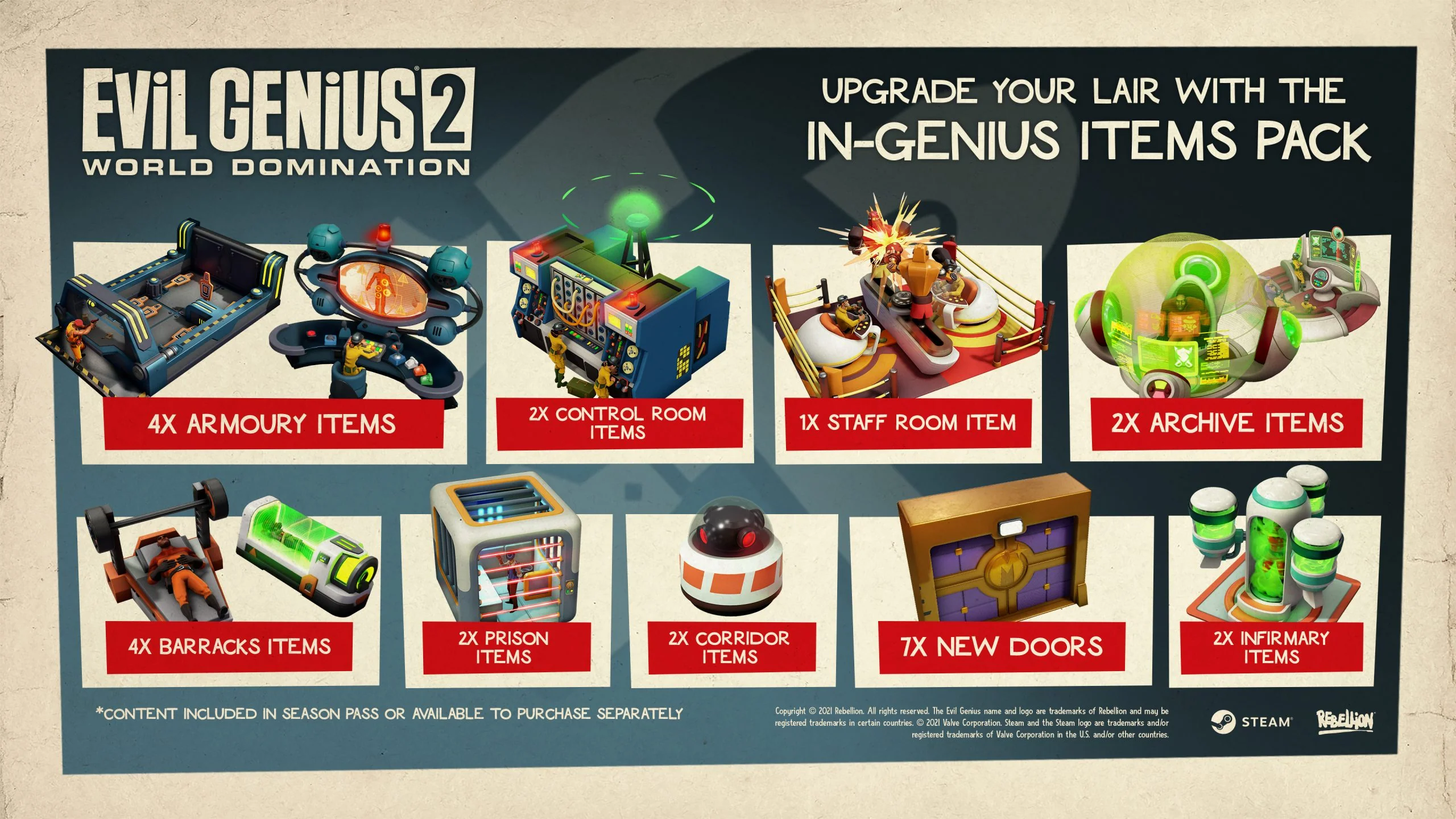 Evil Genius 2 Season Pass (Steam) - Image 4