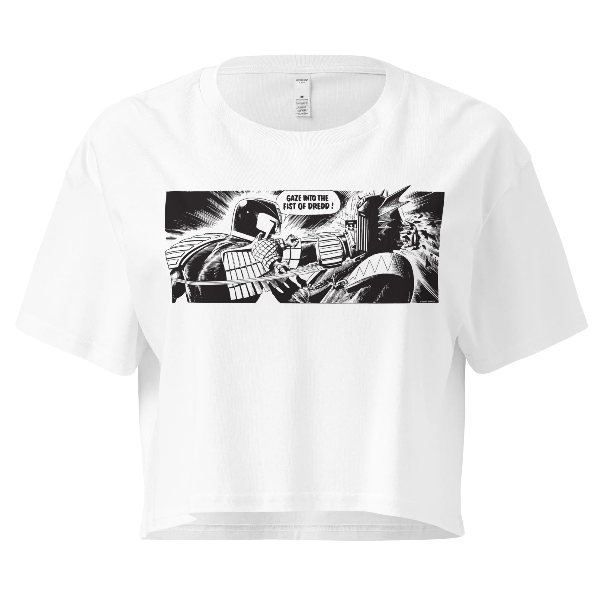 Gaze Into the Fist of Dredd Women’s Crop Top