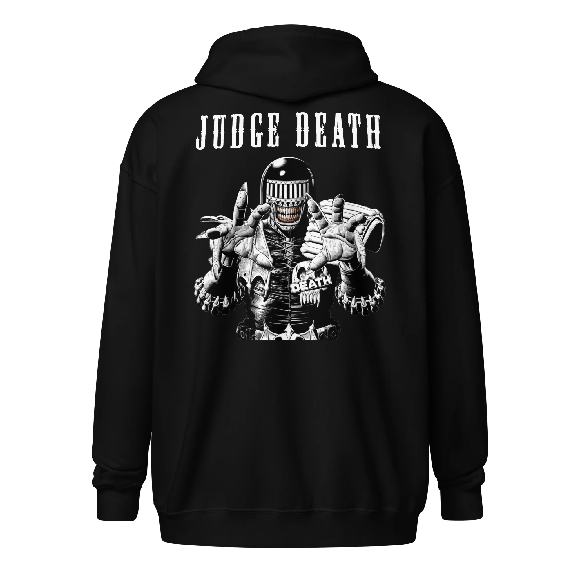 Judge Death Hoodie Art by Brian Bolland