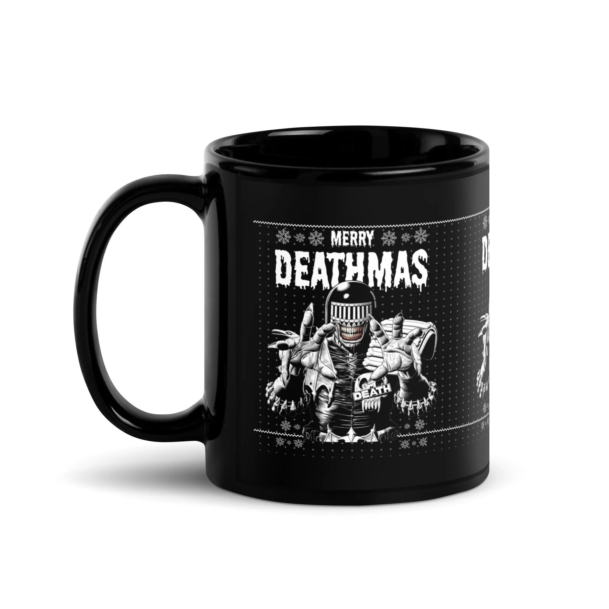 Judge Death Merry Deathmas Black Glossy Mug
