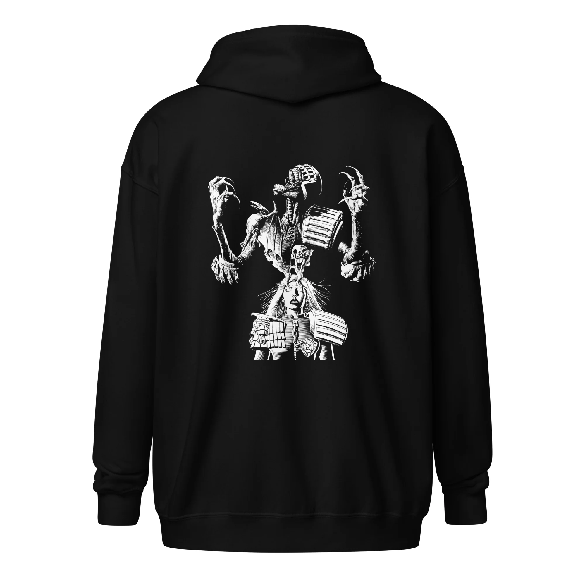 Judge Death Vs Judge Anderson zip hoodie