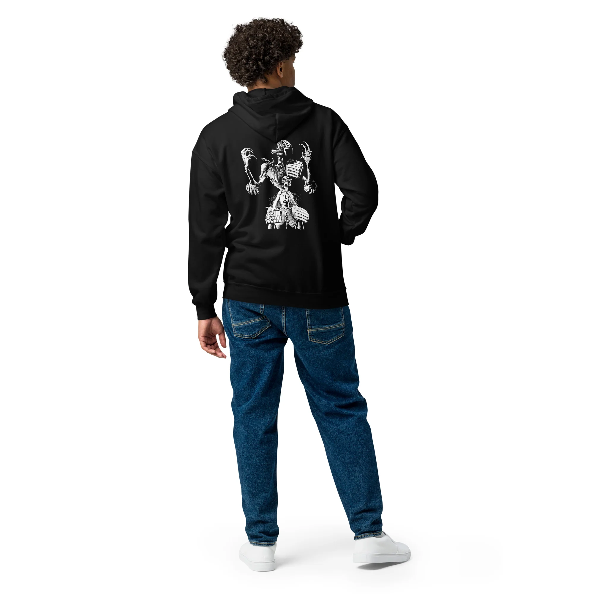 Judge Death Vs Judge Anderson zip hoodie - Image 2