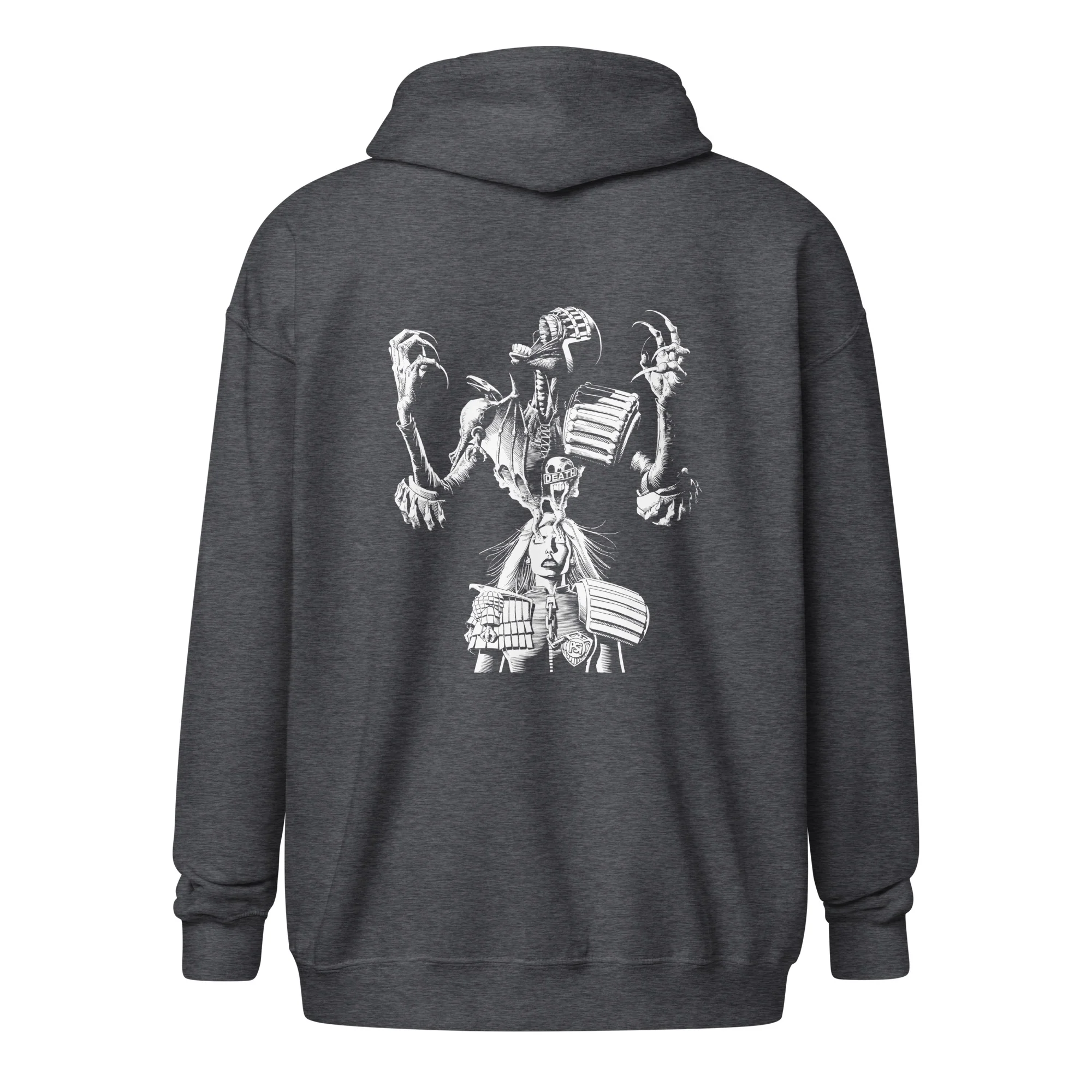 Judge Death Vs Judge Anderson zip hoodie - Image 8