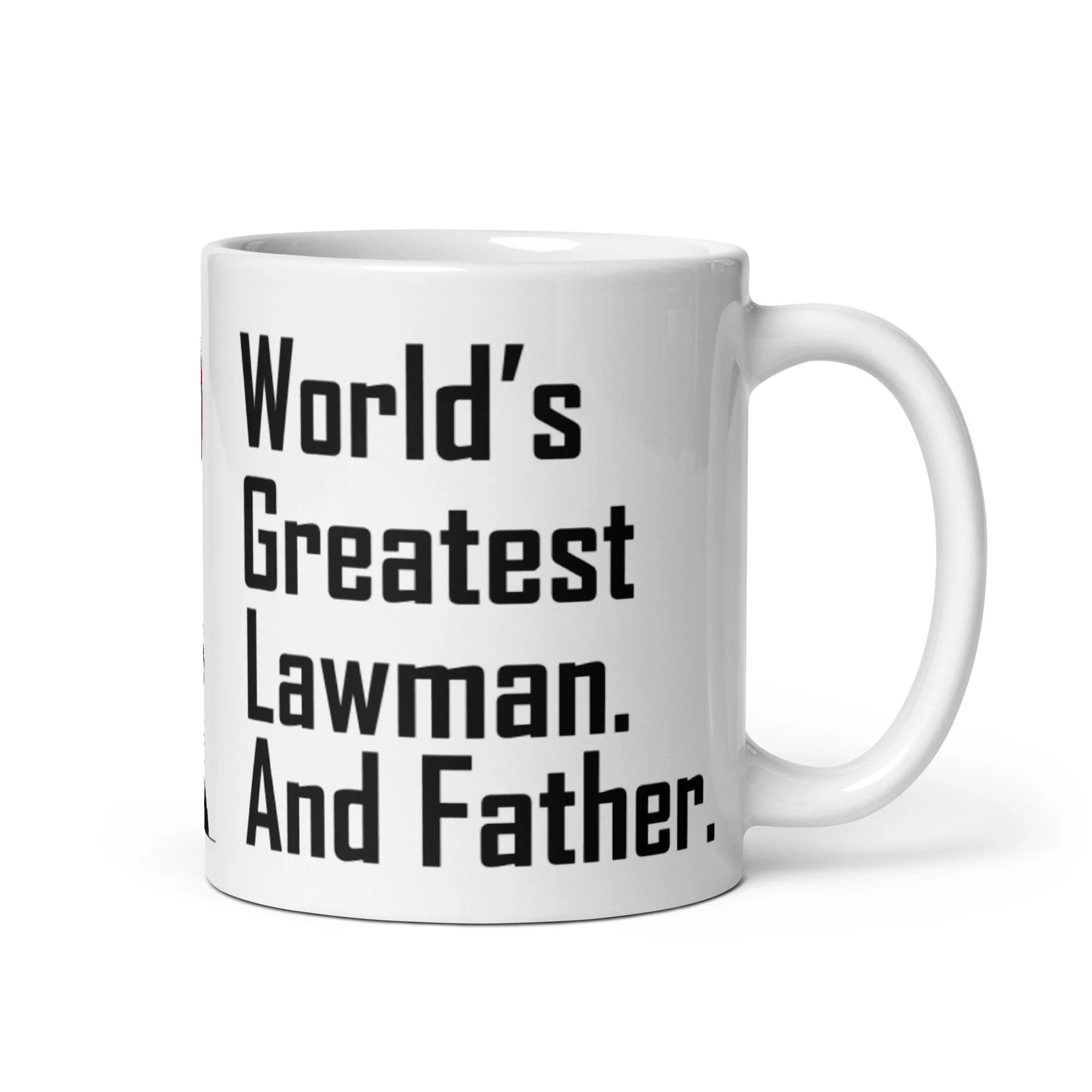 Judge Dredd Father's Day White glossy mug