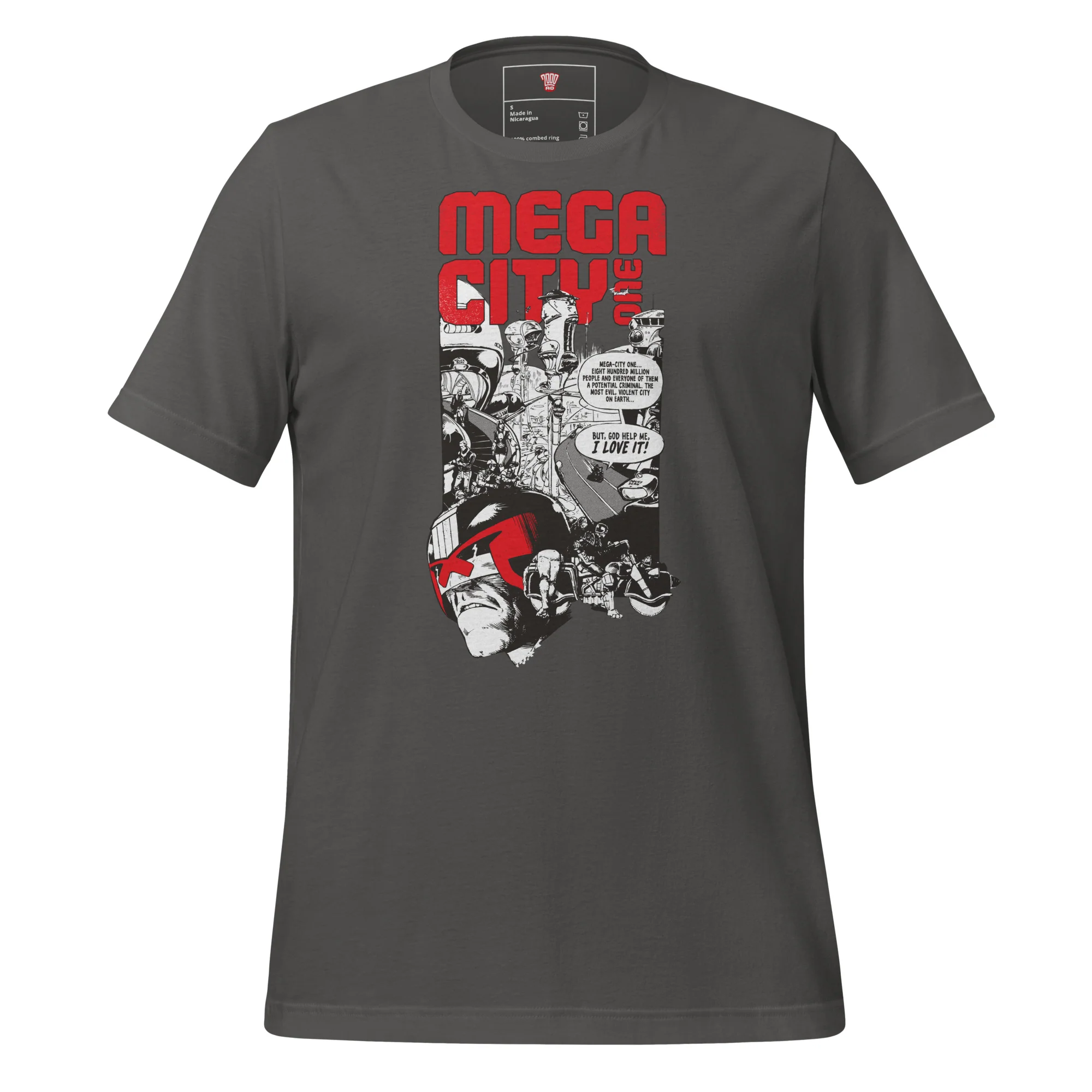 Mega-City One: God Help Me, I Love it! T-Shirt - Image 2