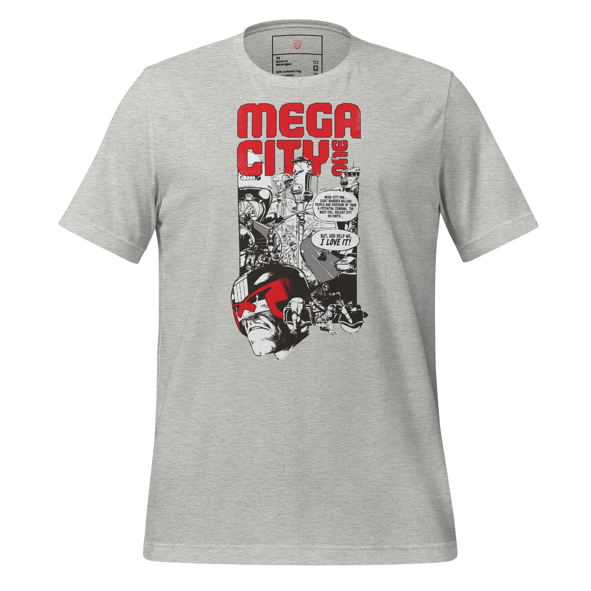 Mega-City One: God Help Me, I Love it! T-Shirt - Image 3