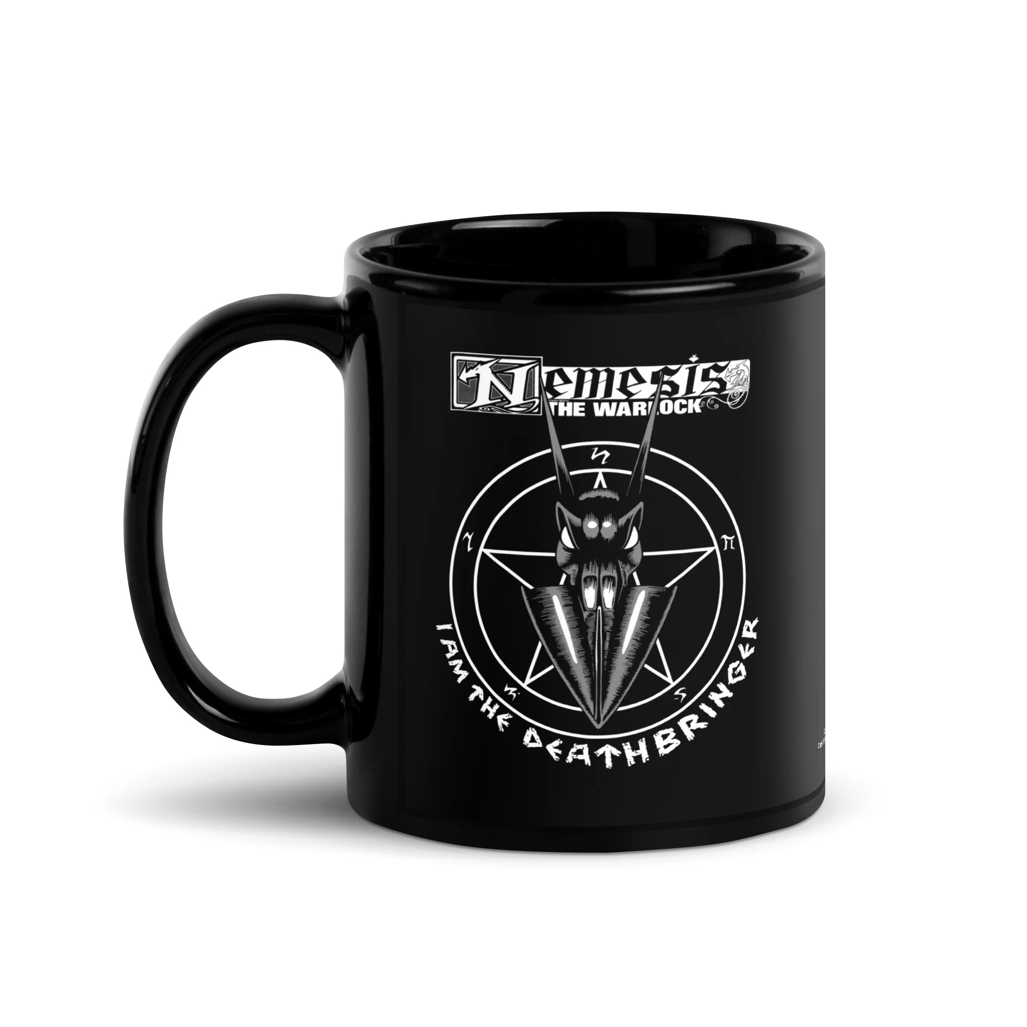 Nemesis Bryan Talbot's Deathbringer Black Glossy Mug - Image 2