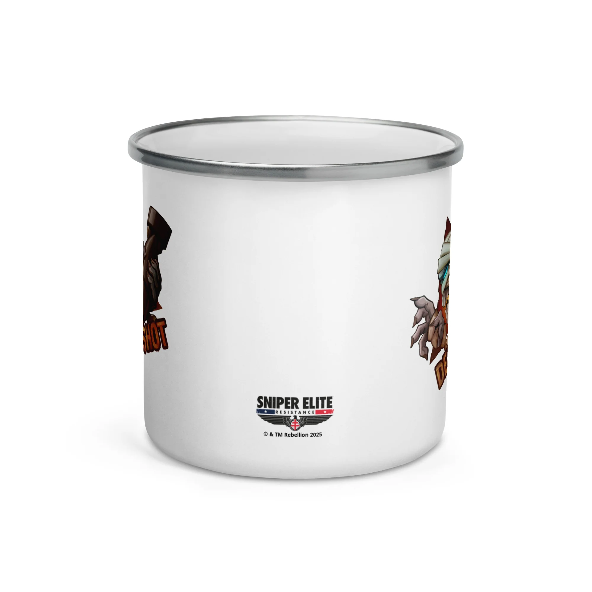 Sniper Elite Resistance Dead shot Enamel Mug - Image 2