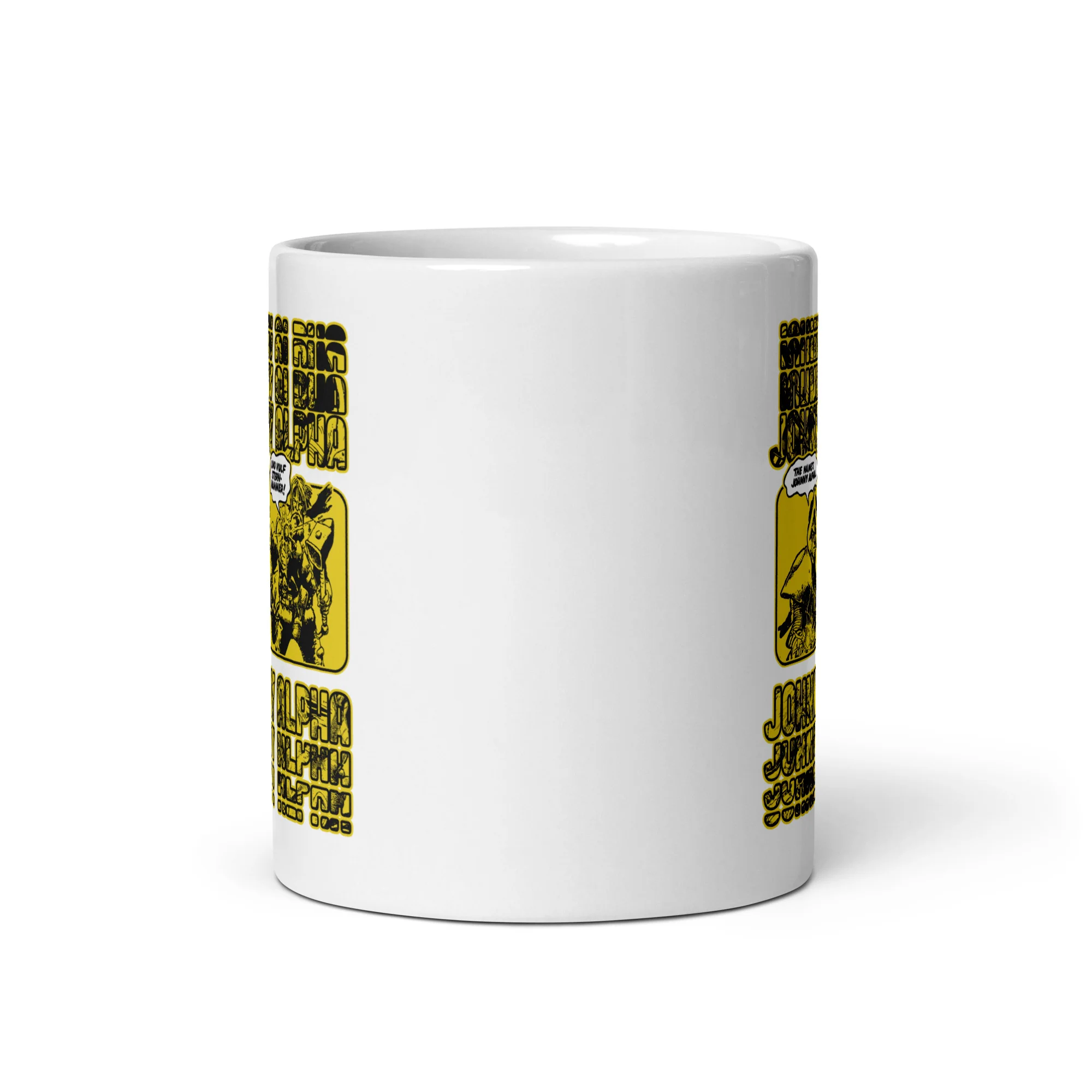 Strontium Dog Johnny Alpha White Glossy Mug - Image 3