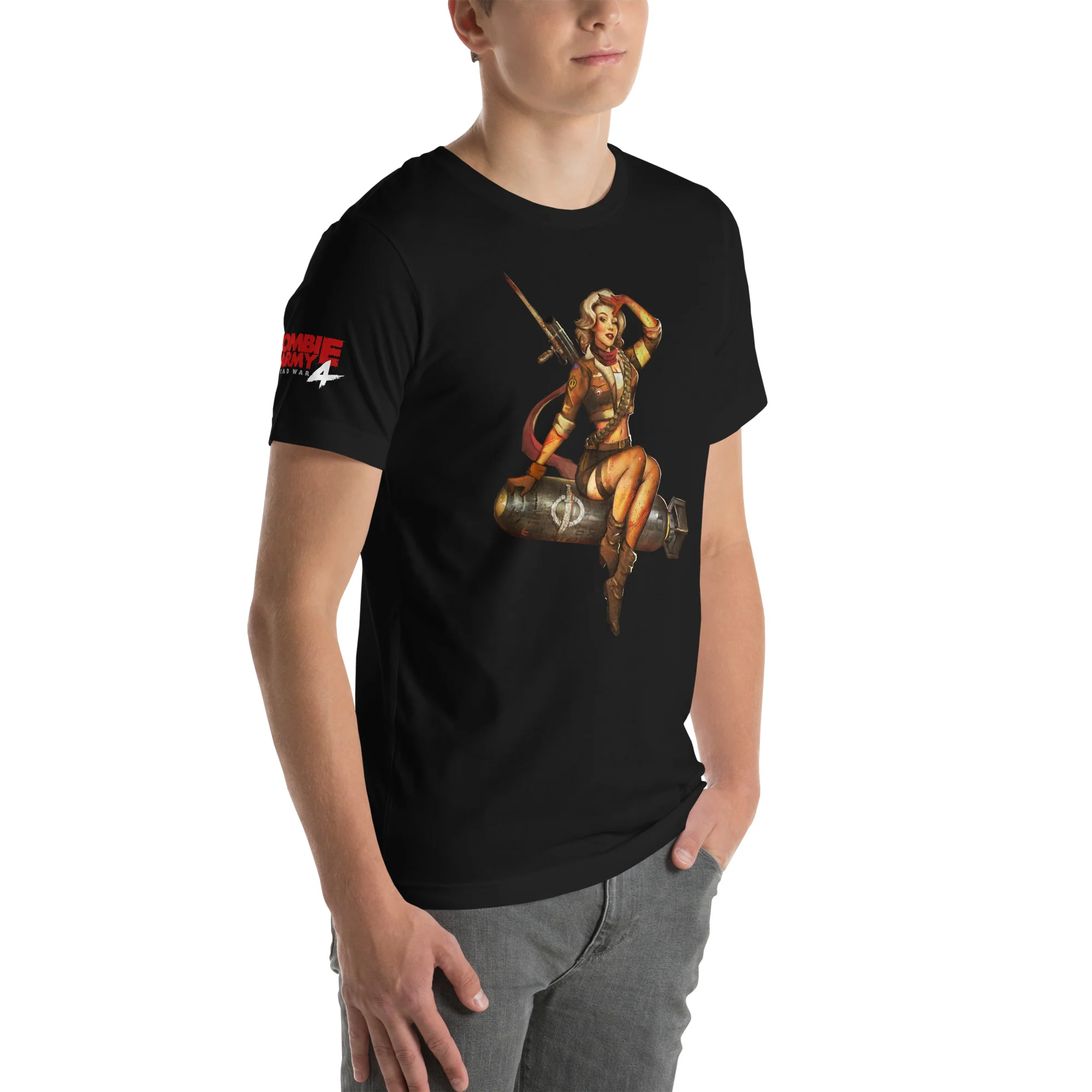 Zombie Army 4 Pinup T-Shirt - Image 3